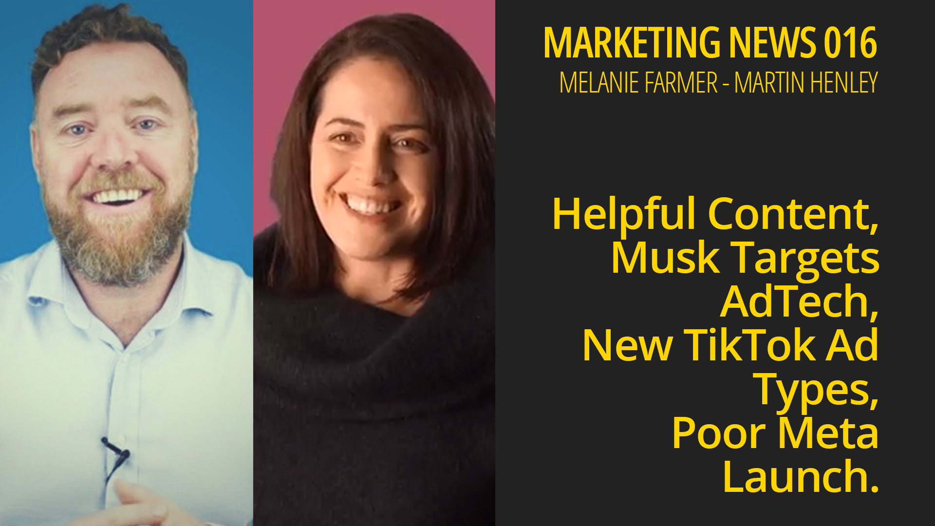 Helpful Content, Musk Targets AdTech, New TikTok Ad Types, Poor Meta Launch – Marketing News 16