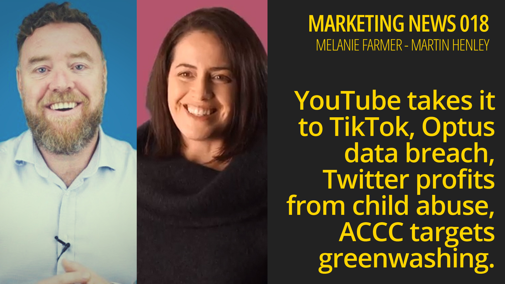 YouTube vs TikTok, Optus data breach, Twitter lose brands, ACCC vs greenwashing – Marketing News 018